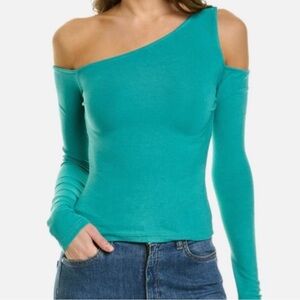 NWT WeWoreWhat Turquoise Cold Shoulder Top Size XL